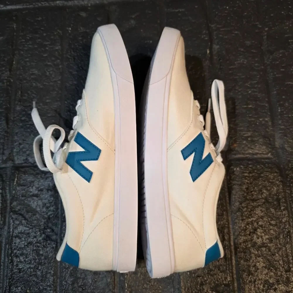 New Balance All Coasts 55 Canvas Sneakers - White/Blue Men's Size 8.5